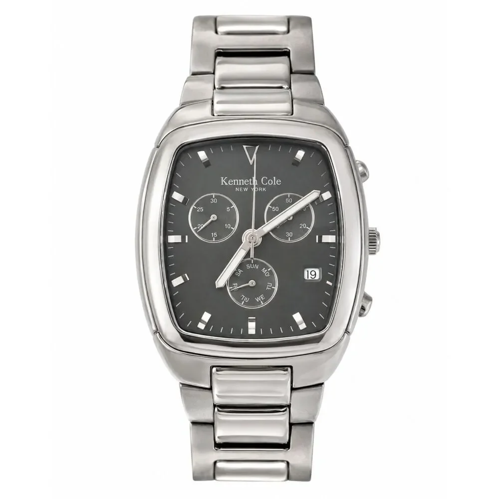 Kenneth Cole Stainless Steel Multi-Function Watch – Gray Dial – Very Clean